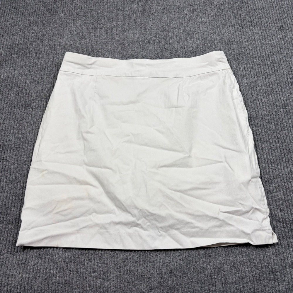 Athleta Skort Women 14 White Active Mini Skirt with Built-in Shorts - Picture 4 of 7